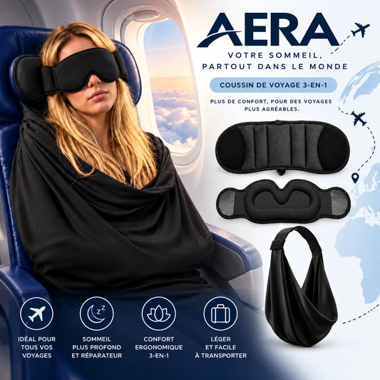 Oreiller Voyage Ajustable avec Masque
